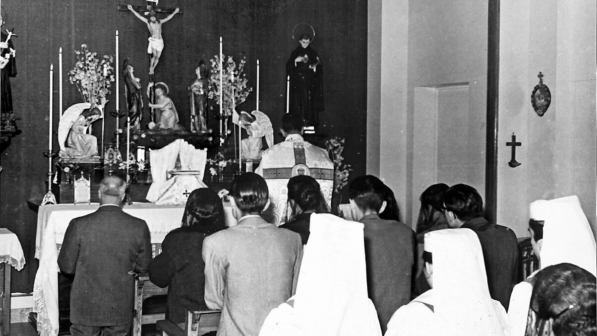 Inauguració capella Clinica Sant Narcís 03 d'ocubre de 1957